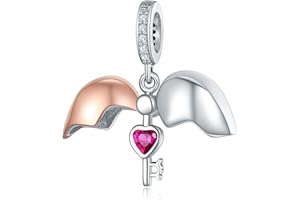 NINGAN Serie d'amore in argento 925 Pendente con perline Regalo di compleanno di San Valentino Adatto per collana di braccialetti da donna