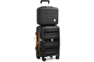 Sea choice Expandable Luggage with Wheels Luggage Set 2 Piece Elegant Suitcase Hand Luggage Travel Suitcase with TSA Lock 8 Wheels Suitcase Expandable Suitcase Small