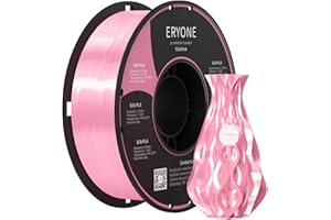 ERYONE Jedwabisty filament PLA o grubości 1,75 mm, do drukarki 3D, tolerancja +/- 0,03 mm, 1 kg/szpula, jedwabiście różowy