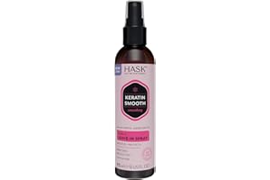 HASK Keratin 5-in-1 Smoothing Leave In Conditioner Spray for all hair types, colour safe, and cruelty-free - 1 175mL Bottle