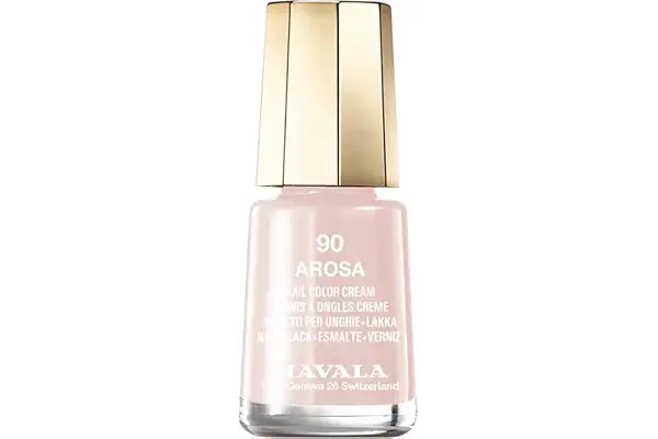 MAVALA - Mini Colors Arosa 90 5 ml, Esmalte de Uñas Pequeño, Color Rosa Claro, Minimiza la Evaporación, Formulados con Ingredientes Seleccionados, Práctico para Llevar