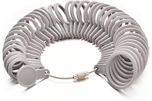 vissen Métal Mesure Baguier Taille Baguer Calibreur de 41 à 76 Doigt Jauge Anneaux Outil pour Bague Taille Europeen Baguier Mesureur