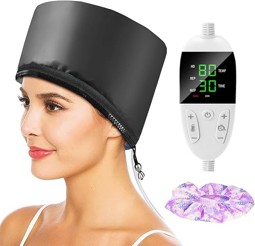 Biutee Gorro Termico Peluqueria, Gorro Termico para Cabello (Negro) | Gorro Termico La temperatura es ajustable a voluntad y