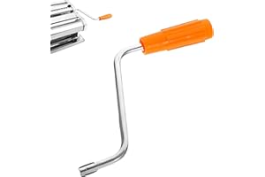 YANJIY Universeller Ersatzgriff für manuelle Nudelmaschinen – Metall-Kurbelgriff mit robuster Eisenlegierung, Kurbel für Nudelmaschine, Nudelhersteller-Zubehör, Kompatibel mit Haushaltsnudelpressen (Orange)