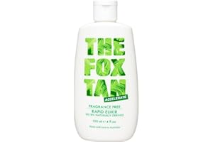 The Fox Tan - Fragrance Free Rapid Tanning Elixir - Acceleratore abbronzante senza profumo e autoabbronzante, lozione per viso e corpo, per sole e solarium, 120 ml