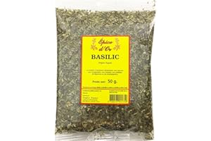 Basilic Entier 50g - Epice d'Or, 100% Naturel, Sans Additifs, Sans Arôme Artificiel, Sans Conservateur
