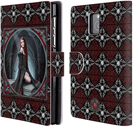Head Case Designs Official Anne Stokes Await The Night Gothic Leather Book Wallet Case Cover For BlackBerry Passport