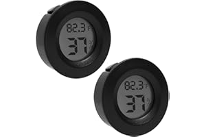 OUPDATE 2 Pack Mini LCD Digital Hygrometer Thermometer Compact Humidity Thermometer Sensor with °C/°F Switch Indoor Humidity Temperature Monitor for Greenhouses, Reptiles, Rooms, Vivarium