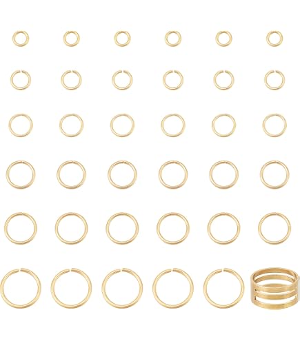 QUARKZMAN 50pz Anelli di Salto Aperti, 20mm Connettori O-Ring Intrecciati per la Creazione di Gioielli, Collane, Bracciali Artigianali Fai-Da-Te, Oro Chiaro