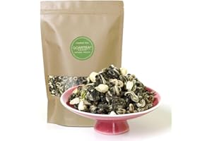 GOARTEA 100g / 3.5oz Nonpareil Supreme Jasmine Green Tea - Jasmine Tea Loose Leaf Moli Yinhao Fujian Chinese Tea - Snow White