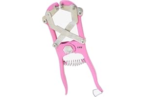 YNR Elastrator szczypce do kastratowania, gumowy aplikator pierścieni, plastikowa opaska do kastracji, szczypce do kastratora, kozy, owce, narzędzie, jagnięca, łydka, szczeniak, zestaw 100 pierścieni (tylko różowy szeroki elastan)