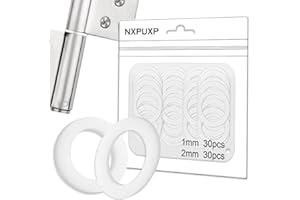 NXPUXP 60 Stück Fitschenringe Zimmertüren,Fitschenringe für Zimmertüren,Unterlegscheiben Türscharnier,Dichtungstürscharniere für Alle Zimmertüren,1mm 30 Pcs & 2mm 30 Pcs