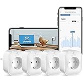 WiFi Smart Socket with Current Measurement, Alexa Socket, Smart Home WiFi Socket, Alexa Accessories, Schedule, Remote Access,