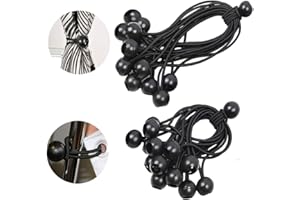 30 Pcs Tendeur Elastique, Tendeur Bache, Tendeur Boule, Tendeur Élastique pour Pavillon, Bâche, Camping, Tente, Rideaux Harnais d’Extension(150mm and 200mm)