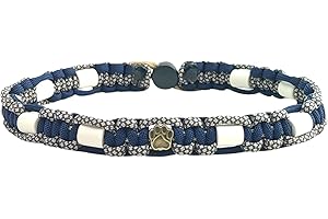 DALIAS DOGS EM-Keramik-Halsband für Hunde & Katzen - Maßanfertigung EM-Band Original US-Paracord (Blau, 41-50 cm)