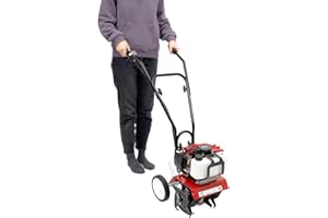 HaroldDol 2-Stroke Petrol Cultivator Rotavator, 52CC Handpush Cultivator, Mini Cultivator Engine hoe Wheel Drive for Farms Gardens 1.9 kW