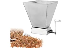 DSYOGX 4L Manuelle Getreidebrecher, 2 Rollen Verstellbare Malzmühle 8lbs/min Getreidemühle Getreidemahlmaschine Getreidebrecher für das Mahlen von Gerste, Weizen
