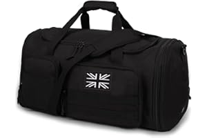 BUNNYCHIC Tactical Duffle Bag for Travel Expandable 52L Large Duffle Bag for Men Gym Duffel with Wet Pocket Multi-Functional Carry On Bags Weekender Overnight Bag Organizer Duffel Bag for Travel