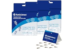 Trampas para Pececillos de Plata | 12 Unidades sin Insecticida | Trampa Adhesiva para Silverfish y Lepismas | Elimina Peces de Plata sin Veneno, Segura y Eficaz | ANTICIMEX