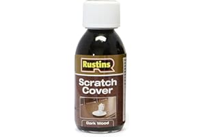 Rustins Scratch Cover Dark – Conceal Surface Scratches on Dark-Toned Wood Furniture -Easy-to-Use Liquid Polish for Restoring and Protecting Wooden Surfaces125ml