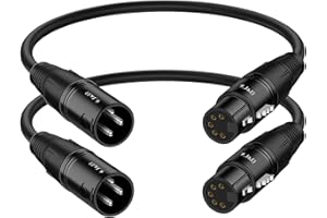 J&D XLR męski pin-żeński 5-pinowy kabel DMX 512 opakowanie 2 szt