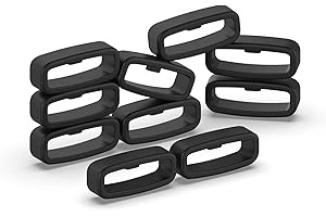 INF Paquete de 10 Bucles para Correa de Reloj de 22 mm, Soporte con Bucle, Repuesto de Silicona, Práctico