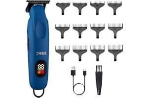 IWEEL Beard Trimmer for Men Professional - Electric Hair Clippers, Zero Gapped T-Blade Edgers, Cordless Rechargeable Mustache Trimmer Grooming Kit for Body