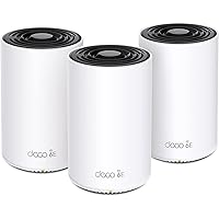 TP-Link Deco XE75 Wi-Fi 6E Mesh WLAN Set (3 Pack), AXE5400 Tri-Band Router &Repeater (Reichweite bis zu 668m²,WPA3, ideal für