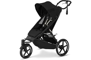 CYBEX Gold AVI SPIN Kinderwagen, Ab Geburt bis ca. 4 Jahre, Max. 111 cm und 22 kg, City-, All-Terrain- und Jogging-Kinderwagen, Moon Black