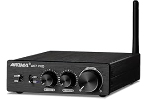 AIYIMA A07PRO TPA3255 mini wzmacniacz mocy 2.0/2.1-kanałowy wzmacniacz audio 300 W x 2 klasa D Hi-Fi Stereo QCC304X wzmacniacz Bluetooth 5.2 z regulacją wysokości i basów