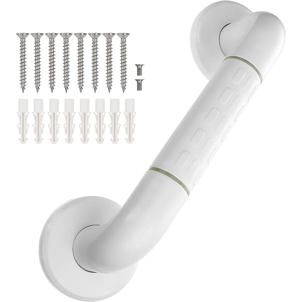 HOMECRAFT Steel Newel Rail, Epoxy Coated Steel Grab Rail, Safety Support Rail, Turns 90°, Ideal For Stair Posts, Comfortable And Easy Grip, Left Hand Side (Eligible For VAT Relief In The UK