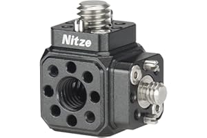 Nitze ARRI Locating Mount Cube Adapter Kompatibel mit Magic Arm, Super Clamp, Monitorhalterung,Camera Mount Cube Adapter mit 1/4" Positionierungslöchern, 3/8" Positionierungslöchern – N82B