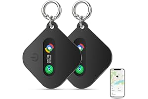 EMJOLLRAY Smart Tag Localizador de Llaves Compatible con iOS Find My App o Android Find Hub App IP67 Resistente al Agua Batería reemplazable CR2032 Bluetooth Tracker Finder para Llaves Bolsos Maletas Cartera