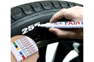 PLGEBR Rotulador de pintura para coche, resistente al agua, permanente, tinta para neumáticos de coche, neumáticos de goma, suministros estacionarios de metal, banda de rodadura, 1 unidad