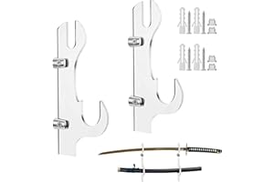 AzulLanse Schwerthalter,Acryl, zweilagig, Wandmontage, Samurai-Schwertständer, Display-Ständer, unterstützt alle Schwerter (transparent)