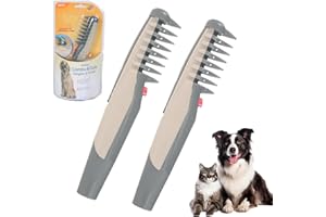 SYUUD Petsboro Mataway E Comb, Electric Pet Dog Grooming Brush Trimmer for Cats and Dogs, 2 in 1 Electric Pet Grooming Comb Hair Remove, 2-In-1 Trimming & Grooming, Pubyfun Mataway Comb (2pcs)