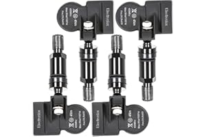 Electronicx 4X RDKS TPMS Reifendrucksensor Reifendruckkontrollsystem Metallventil Schwarz passend für Guilia Stelvio 2019