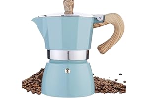 Retoteng Mokkakanne, italienische Kaffeekanne, 3 Tassen, Herd, Espressokocher, Herd, Camping, manuell, kubanischer Kaffee-Perkolator, italienischer Espresso, Greca-Kaffeemaschine, Brauer, Perkolator