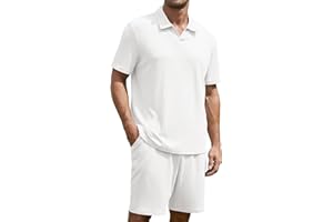 Anelune Trainingsanzug Herren Sommer Sportanzug Herren 2 Teiliges Kurzarm T-Shirts Kurze Hose Freizeitanzug für Jeden Tag