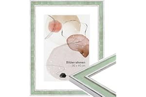 WANDStyle H460 Shabby Chic Photo Frame 20 x 30 cm Light Green Wooden Picture Frame Vintage Made in Germany