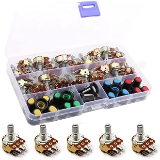 Potenziometro ceramico a Filo Avvolto Resistore reostato Regolabile 25W 1R/2R/5R/10R/20R/30R/50R/100R/150R/200R/300R/500R/1KR/2KR (Size : 5R, Color : 25W