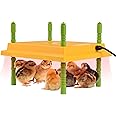 Plutohiker Chick Brooder Heating Plate, 10"x12"Chicken Brooder Heater with Adjustable Height for Baby Chick & Duckling, 20W Brooder Plate for Up to 15 Chick, Replacement Heat Lamp Warm Like Mother Hen