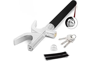 ANGNYA Car Steering Wheel Lock, barra antifurto auto volante cruscotto universale, blocco auto antifurto con 3 chiavi e martello di emergenza, alta sicurezza, per auto SUV furgone camion caravan