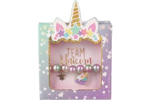 Taldec- Bracelet de Perles avec Charms Licorne, T20302