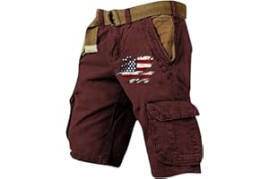 KONG JIMFAN Cargohose Herren Kurz Hose Knielang Cargo Shorts Stretch Arbeitsshort mit Taschen Sommer Arbeitshosen Männer Freizeit Shorts Baggy Radlerhose Sporthosen Outdoor Jagdhose Wanderhose