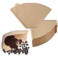 100 Count Disposable Coffee Paper Filters 2-4 cups, V60 Coffee Filters Cone Unbleached Disposable Coffee Filters, Cone Paper Fits for Drip and Compatible with Pour Over Coffee Maker
