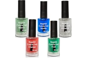 SUN GARDEN NAILS Huile pour ongles dans une bouteille de pinceau Set N°2, Melon, Peach, Almond, Orange,Fruit 5x10 ml
