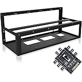 Mining Rig Frame 8gpu, Acier Open Air Miner Frame Rig Case pour Crypto Coin Currency/Ethereum/Bitcoin Zubehör Tools (Cadre Un
