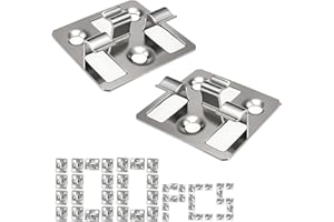 LNSYSNS Terrassendielen Befestigung Unsichtbar, 100 Stück WPC-Terrassendielen-Clips, Edelstahl Terrassenclips für Dielen, Höhe 7 mm, Spaltmaß 3 mm, WPC-Dielen-Clips für Haus, Terrasse, Garten