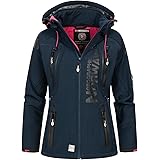 Geographical Norway Tislande Lady - Giacca Cappuccio Softshell Impermeabile Donna - Giacca Antivento - Attività All'Aperto Es